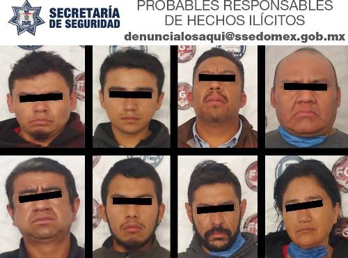 Capturan en Toluca a 8 presuntos secuestradores y rescatan a la víctima